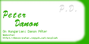 peter danon business card